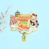 Ímã de Geladeira da Montanha Wutai de Shanxi Dalian Pequim Sanya Souvenir de Turismo Cultural Estilo Chinês Tipo de Sucção Magnética de Metal