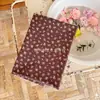 Algodón 60 tela estampada digital marrón retro flores pequeñas ropa de mujer ropa de niños