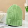 Chapéu de malha de cor sólida para outono e inverno, masculino e feminino, da mesma moda, simples, multicolorido, cacheado, frio, chapéu de casal para estudantes, chapéu de melão