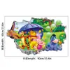 Atravessando a Parede Desenho Animado Winnie the Pooh Adesivos de Parede Quarto Jardim de Infância Quarto de Crianças Decoração de Parede de Fundo Adesivos Grandes de Pvc