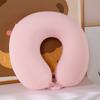 Almohada de viaje en forma de U de espuma viscoelástica de seda de hielo de verano para coche, avión, almohada para el cuello, sensación fresca, almohada para el cuello en forma de U, almohada para la siesta, venta al por mayor