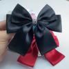 Pinza de Pelo con Clip de Resorte de Lazo Accesorio para el Cabello Satén Hecho a Mano Pedrería Liga para el Cabello Clip Superior Accesorio para el Cabello Estilo Dulce Flequillo