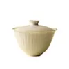 Tazón de té rayado hecho a mano de alta gama de Jingdezhen con esmalte fino de ceniza de hierba, adecuado para el juego de té Kung Fu para uso doméstico