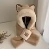 Gorro de Invierno a Prueba de Viento y Frío Cálido tipo Lei Feng para Ciclismo, Suéter para Vehículo Eléctrico, Bufanda de Felpa para el Cuello, Gorro Todo en Uno