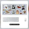 Mouse Pad Gato Retrô, Extra Grande, Estilo High para Meninas, Tapete de Mesa para Estação de Trabalho de Escritório, Tapete Antiderrapante para Teclado de Computador