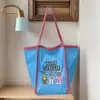 Estilo Bosque 2025 Bolsa de Tote Bordada Original para Viajes Diarios, Gran Capacidad, Bolso de Mano Ins de Dibujos Animados, Bolsa de Compras, Bolso de Hombro
