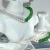 Alta calidad Calcedonia Natural Cadena de Cuentas Collar Cadena Lujo Ligero Nuevo Estilo Temperamento Versátil Jade Ágata Cadena de Cuentas Venta al por Mayor de Fábrica