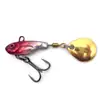 Venta al por mayor de fábrica Ciclón Pequeño Vibratorio de Largo Alcance Tercera Generación Cuchara Giratoria Vibratoria Forma de Cuchara Metal Hard Lure.