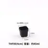 Vaso quadrado raso extragrosso multiespecificação, vaso de plástico para jardinagem, vaso de flores quadrado carnudo, preto e branco transparente de corte