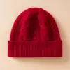 Sombrero de Invierno Cálido y Engrosado 100% Cachemira Pura Sombrero de Lana para Mujer Sombrero Tejido para Ciclismo al Aire Libre a Prueba de Frío con Protección para las Orejas