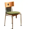 Silla de Comedor Nórdica Vintage de Madera Maciza para el Hogar Berg, Mesa y Sillas de Comedor de Diseñador Minimalistas Modernas de Moda, Estilo Retro Francés