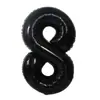 Globos de Números Negros de 32 pulgadas Estilo Ins Versátil Accesorios para Fotos de Fiesta de Primer Cumpleaños Decoración con Globo de Papel de Aluminio