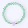 Estilo Popular Xiaohongshu Pulseira de Jade Roxo Lavanda Natural Feita à Mão DIY Pulseira de Contas Redondas 6/10mm Acessórios Atacado