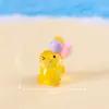 Figuritas de patos luminosos en miniatura para microjardinería creativa, decoraciones de jardín DIY y adornos de escritorio