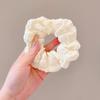 Versión Coreana Lindo Crema Dulce Niña Liga para el Cabello, Scrunchie de Lazo Estilo Mori, Cuerda para el Cabello de Cola de Caballo Sobredimensionada de Alta Gama