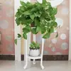 Suporte de flores estilo europeu ferro multicamadas para piso interno prateleira de flores verde armazenamento de sala de estar varanda vaso de flores doméstico simples