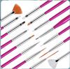 Transfronteiriço nail art 15 conjuntos esculpido ponta broca pintado puxar linha de desenho de luz terapia caneta nail art pincel conjunto nail art