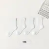 Meias Longas Infantis Ultra Finas Frescas para Primavera e Verão, Meias Longas Respiráveis e Absorventes de Suor com Listras de Malha Sanka, Seda Gelada para Meninos e Meninas