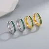 Los Pendientes Circulares Más Populares de Amazon, Pendientes Cuadrados Simples con Circonitas de Colores, Pendientes de Alta Gama y Versátiles para Mujer