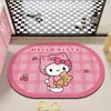 Alfombra de Piso de Barro Diatómico de Anime de Dibujos Animados para el Hogar, Entrada de Baño, Alfombra Absorbente de Agua, Fácil de Limpiar, Alfombra de Piso de Baño, Dropshipping