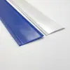 Tiras de precios tipo tarjeta post-procesadas personalizadas, tiras con ranura para etiquetas de plástico PVC, tiras de precios para estante tipo N transparentes/de colores