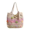 Bolsa de Tecido Artesanal Minimalista e Artística para Mulheres, Nova Bolsa de Ombro Estilosa de Verão 2026, Bolsa de Praia Estilo Férias