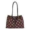 Nova Bolsa de Ombro com Bolinhas Estilo Menina para Mulheres Primavera 2026, Bolsa de Axila com Grande Capacidade para o Dia a Dia, Bolsa Tote Versátil e Fashion
