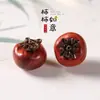 Adorno de Madera Portátil de Mano, Forma de Caqui, para Escritorio de Oficina o Mesa de Té, Adecuado para Hombres y Mujeres, Accesorio Retorcido a Mano