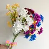 Flores Artificiais com 8 Flores Trombeta Pequenas, Flores de Seda para Casamento, Atacado Transfronteiriço, Adereços para Fotos, Guia de Paisagem, Decoração de Parede de Flores de Fundo