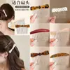 Peine Simple de Nuevo Estilo Coreano y Japonés, Peine para Moño, Peine de Acetato con Lazo, Peine para Flequillo, Accesorio Elegante de Alta Gama para el Cabello para Mujeres