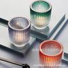 Castiçal de Vidro de Parede Espessa Doméstico Simples Moderno Ornamentos Castiçal Copo para Vela de Aromaterapia Porta-Velas para Ambiente Romântico