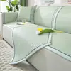 Almofada de Sofá de Rattan para Verão 2026 Nova Leve Luxuosa Couro de Alta Qualidade Capa de Almofada de Assento Fresca Antiderrapante Fixa