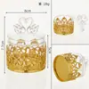 Caja de dulces de plástico estilo europeo para recuerdos de boda, frasco para guardar aretes y joyas, caja de dulces con forma de corona para recién casados
