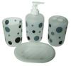 Juego de lavado de baño de cuatro piezas, juego de baño de plástico de 4 piezas, juego de baño de 4 piezas estampado, juego de plástico de 4 piezas para baño
