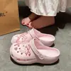 Práticas e EstilosasPantufas Fechadas Rosa Doce com Laço para Meninas, Sandálias Casuais Versáteis de EVA para Verão para Mulheres