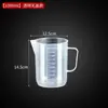Taza medidora de plástico engrosado con escala, taza medidora de grado alimenticio, taza medidora experimental, vaso medidor, cilindro medidor, taza de plástico a escala