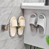 Zapatero de baño montado en la pared con forma de conejo de dibujos animados, sin perforaciones, con gancho para bolsa