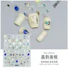 Novos Adesivos de Unha Jelly para Nail Art DIY Borboleta Branca Pequenos Adesivos Coração com Folha de Ouro em Relevo Adesivos para Unhas