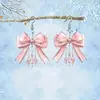 Venda Quente Transfronteiriça Brincos de Acrílico Rosa com Laço Doce Japonês e Coreano Brincos de Presente Literários e Gentis Brincos