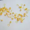 Brincos de laser dourados do Vietnã para mulheres, nova moda, simples, com 9 pinos, brinco de temperamento, brincos de ervilha lisos, atacado