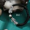 Nudo de dragón nuevo doble pulsera valiente plata de ley tejido a mano moda nuevo hombre tendencia 3D cuerda de mano para hombre fabricantes lote
