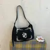 Bolso de mano bordado de gamuza de alta gama para mujer, nuevo estilo 2026, bolsa de mano de gran capacidad, bolso de mano moderno para el día a día, bolso de hombro