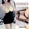 Lingerie sexy de alça feminina estilo desejo puro costura de cor contrastante pijama decote V profundo tentação doce e picante alça 2348