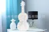 Guitarra Princesa Pequena Iluminação Guitarra de Madeira Formato de Guitarra Luminária de Noite Ornamento Artesanato de Madeira LED Iluminação de Guitarra