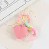 Colgante de melocotón cadena para funda de teléfono diy joyería decorativa hecha a mano con cuentas accesorios de llavero de amor