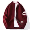 Comercio Exterior Suéter de Punto para Hombre Gris Cuello Alto Cremallera Hilo Grueso Cardigan de Rayas Holgado Tallas Grandes Multicolor Comercio Exterior Mayoreo