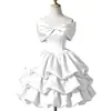 Vestido Corto Rosa de Hombros Descubiertos para Mujer, Adecuado para Banquetes, Fiestas de Estudiantes, Ceremonias de Mayoría de Edad, Fiestas de la Alta Sociedad, Vestidos de Princesa, Reuniones Anuales y Eventos de Anfitrión