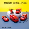 Camión de Bomberos y Avión Set de 5 Piezas Ambulancia/Coche de Policía/Vehículo de Ingeniería/Vehículo Militar Serie Decoración para Pastel de Hornear Modelo de Coche