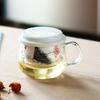Taza de té de vidrio de silicio Gaopeng, taza de agua, taza de té con tapa y filtro, taza al por mayor