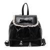 Mochila Doce com Laço Estilo Coreano Feminina Moda Verão 2025 Tendência Elegante Versátil Pequena Bolsa de Braço Feminina